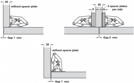 90 Degree Easy Mount Concealed Hinge 4968